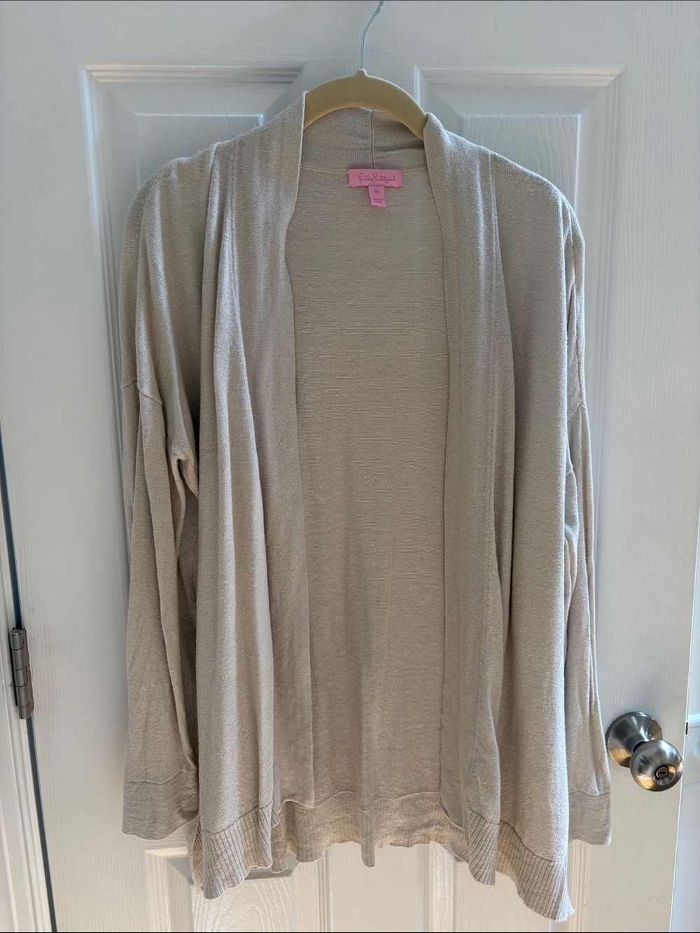 Lilly Pulitzer Champagne colored Open-Front Cardigan